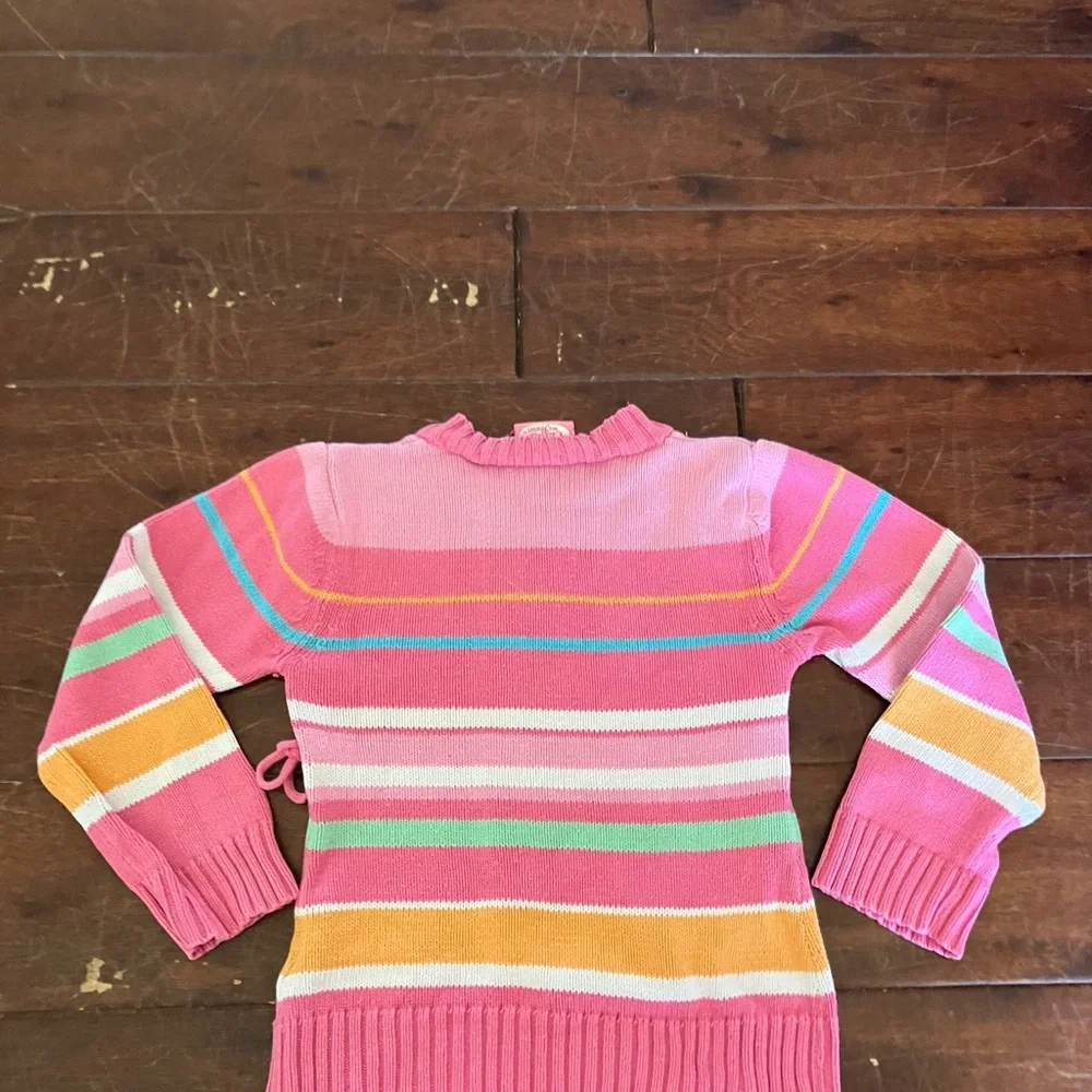 2008 Y2K Strawberry Shortcake Striped Pastel Sweater